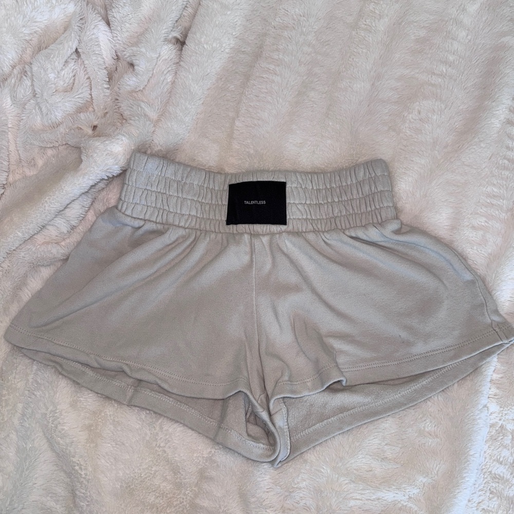 TALENTLESS Light Gray Athletic Shorts